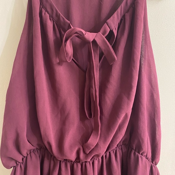 Forever 21 purple halter tie neck dress size medium - Picture 2 of 5